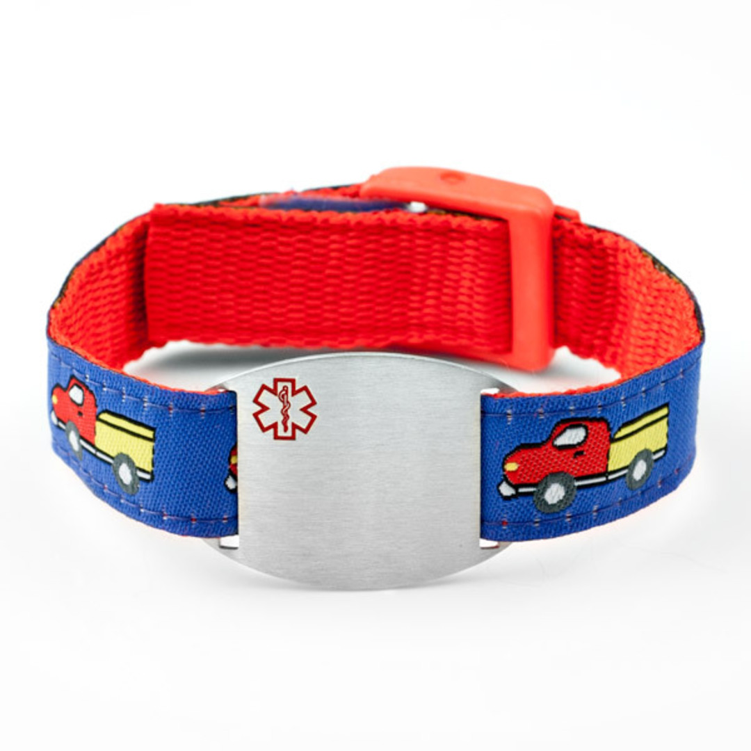 Medical Alert Sport Band Bracelet with Engravable Plaque (various colours) image 0